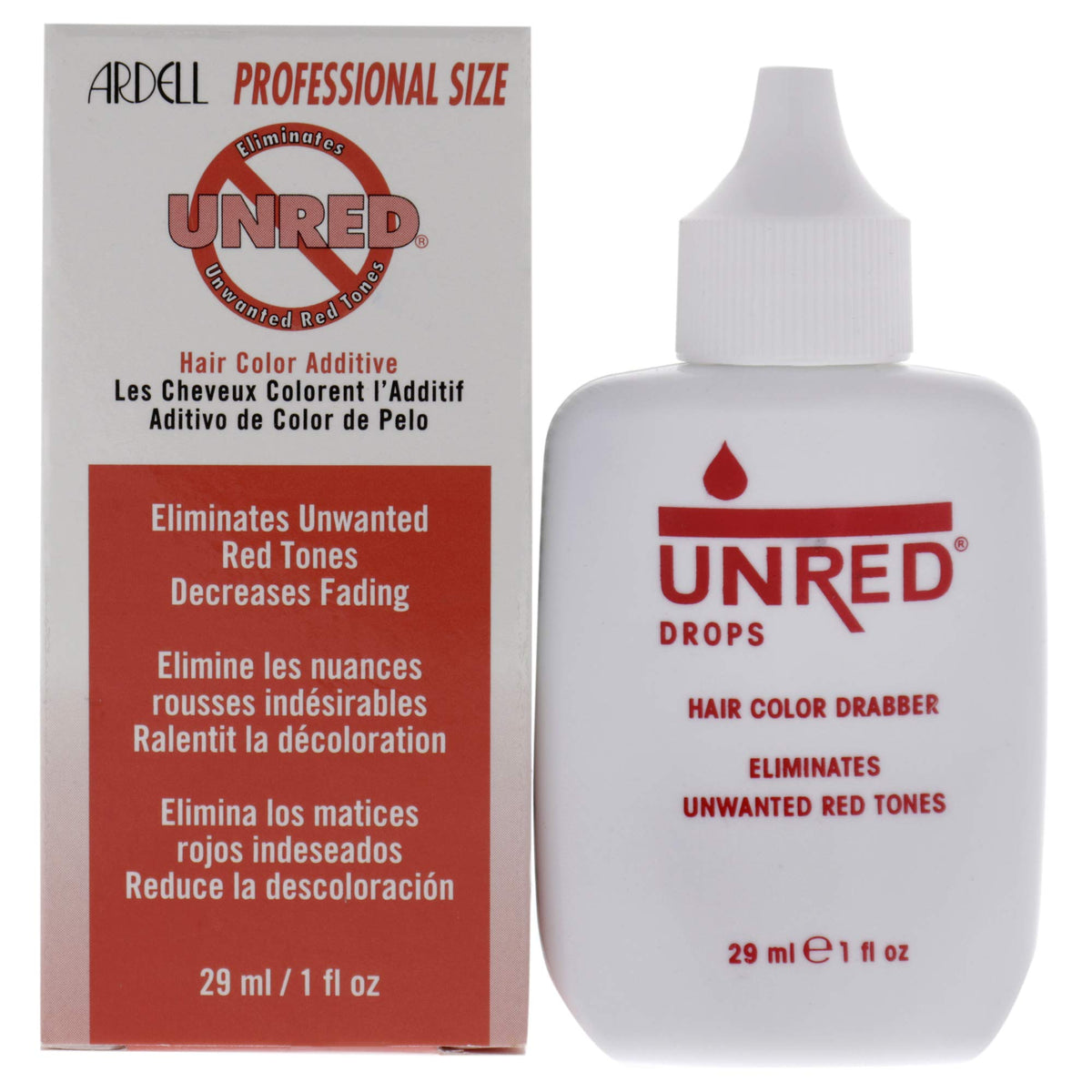Ardell Unred neutraliza tonos rojos en cabello teñido durante el proceso de color