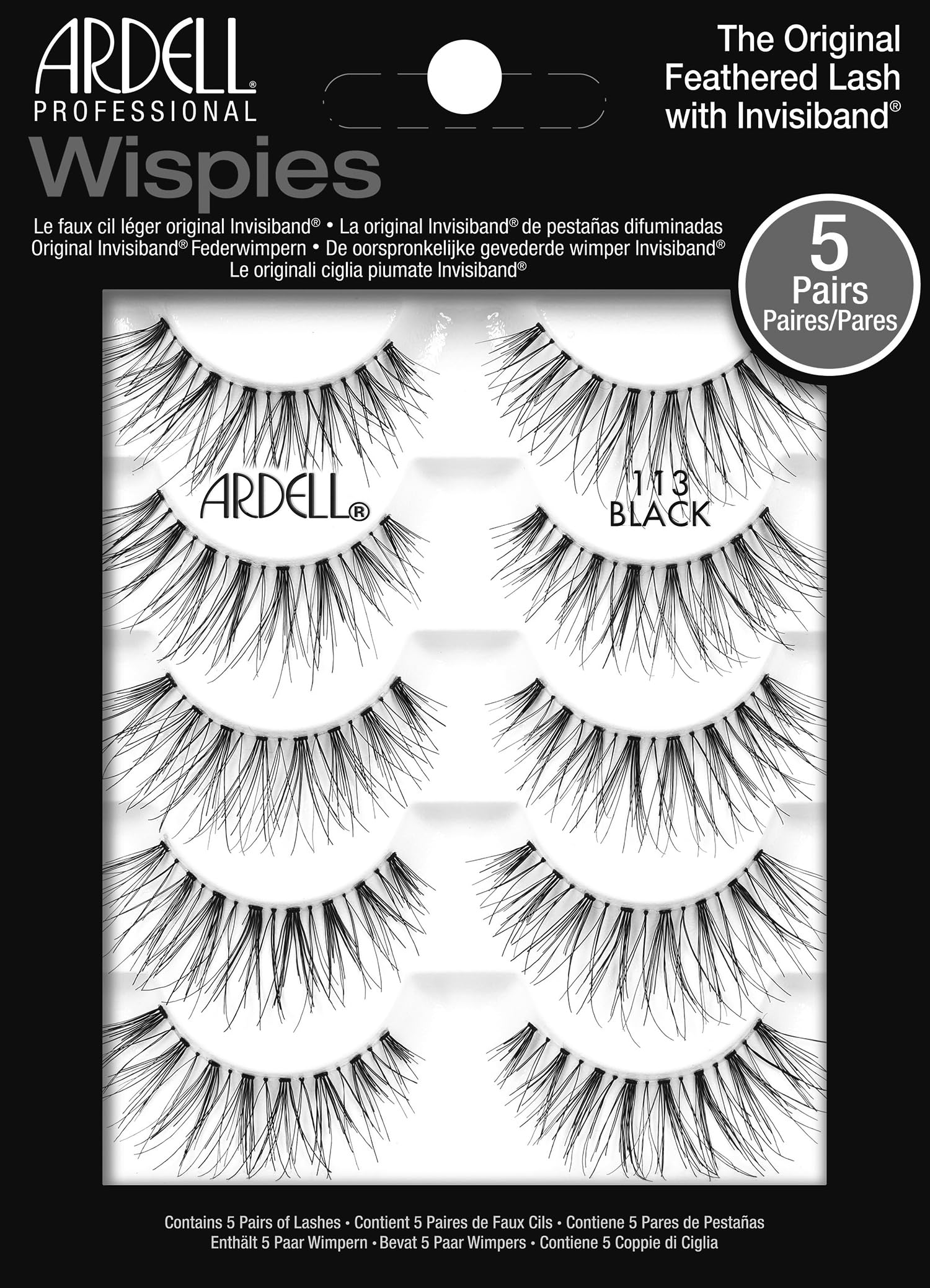 Ardell Wispies 113: pestañas postizas para ojo abierto y natural