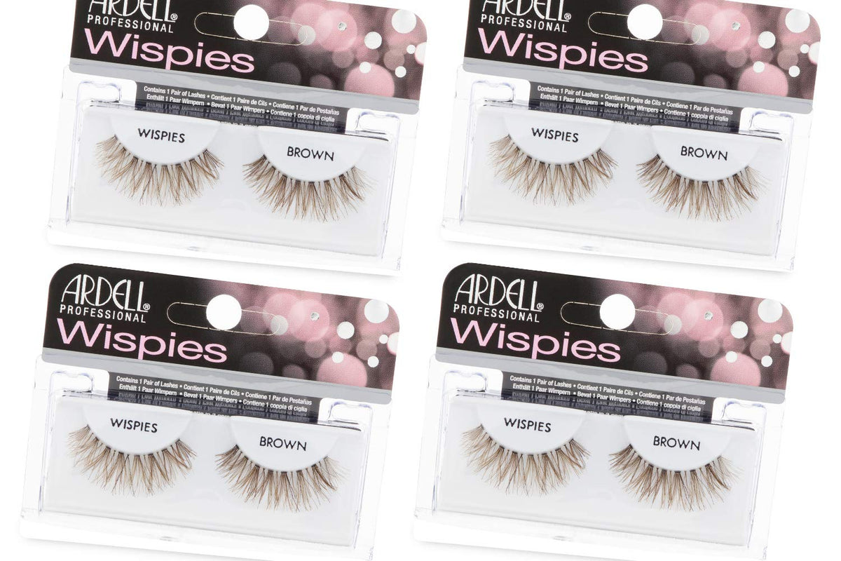 Ardell Wispies con nudo cruzado natural para acabado suave y realista.