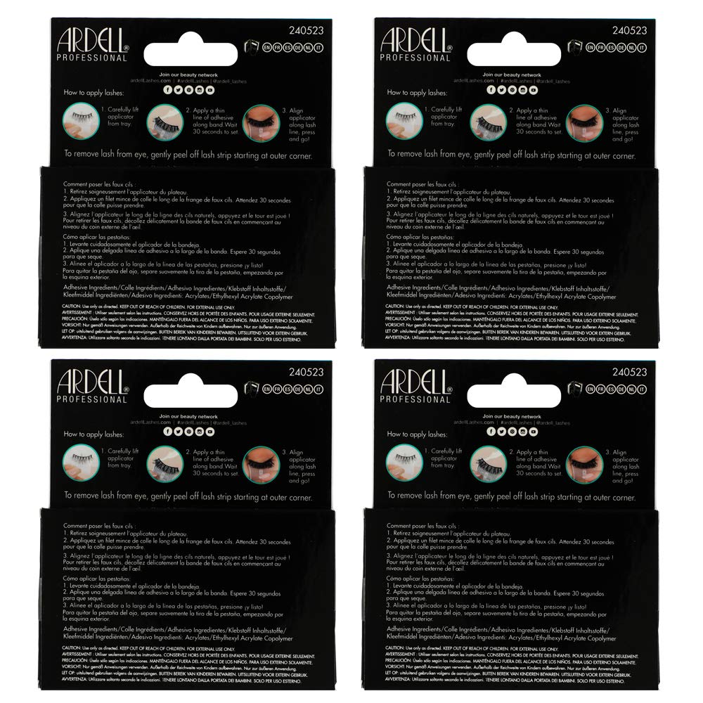 Ardell Wispies paquete de 4 para pestañas reutilizables.