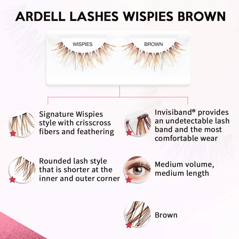 Ardell Wispies volumen medio y longitud elegante para realzar la mirada.