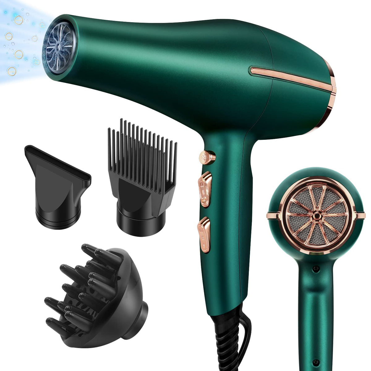 Ardiro secador de pelo 2000W en mano para secado rápido sin sobrecalentamiento