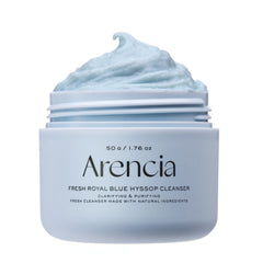 ARENCIA exfoliante facial de hisopo, textura suave para limpieza delicada.