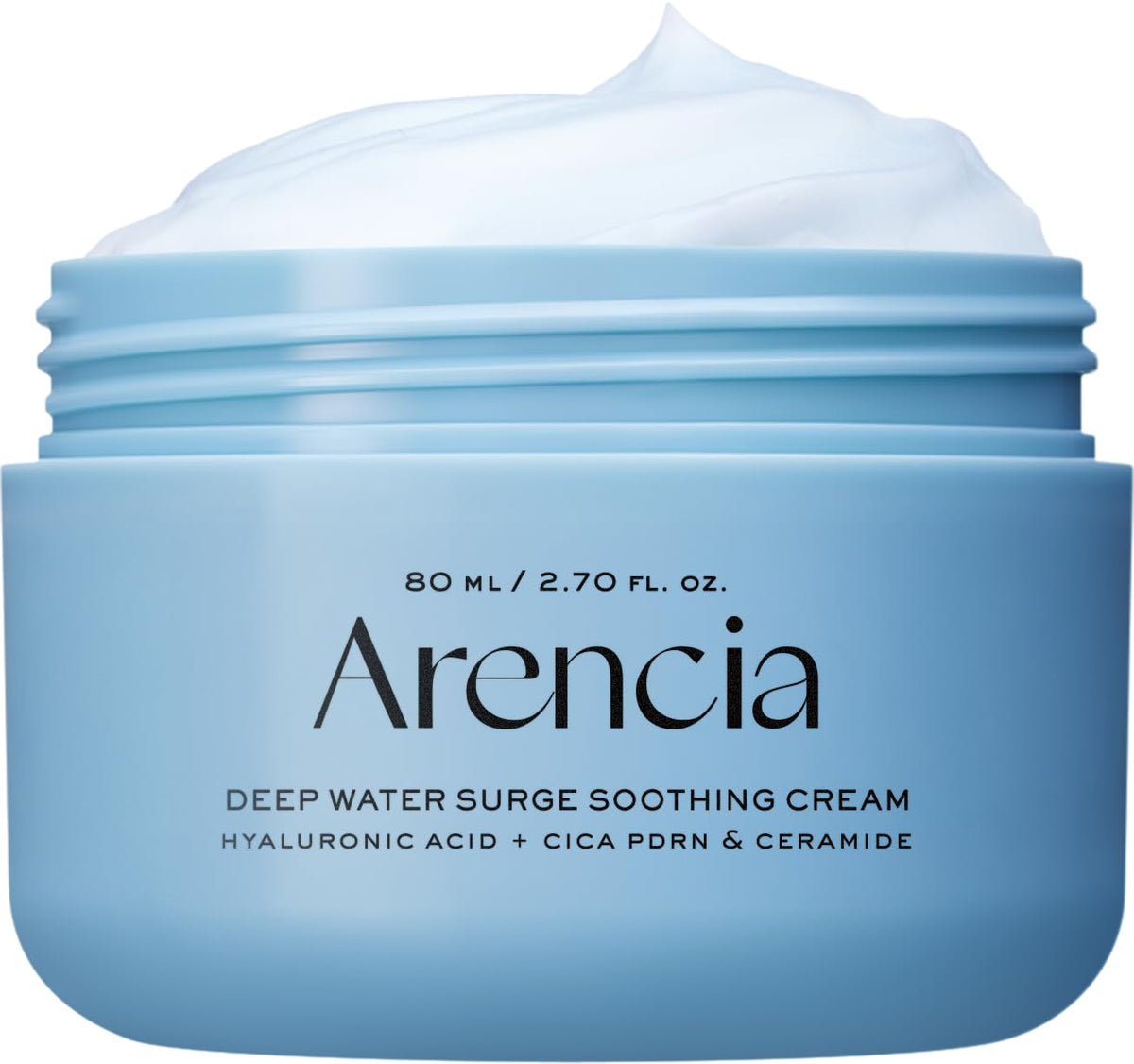 ARENCIA Crème apaisante hydratation profonde sur bocal bleu.