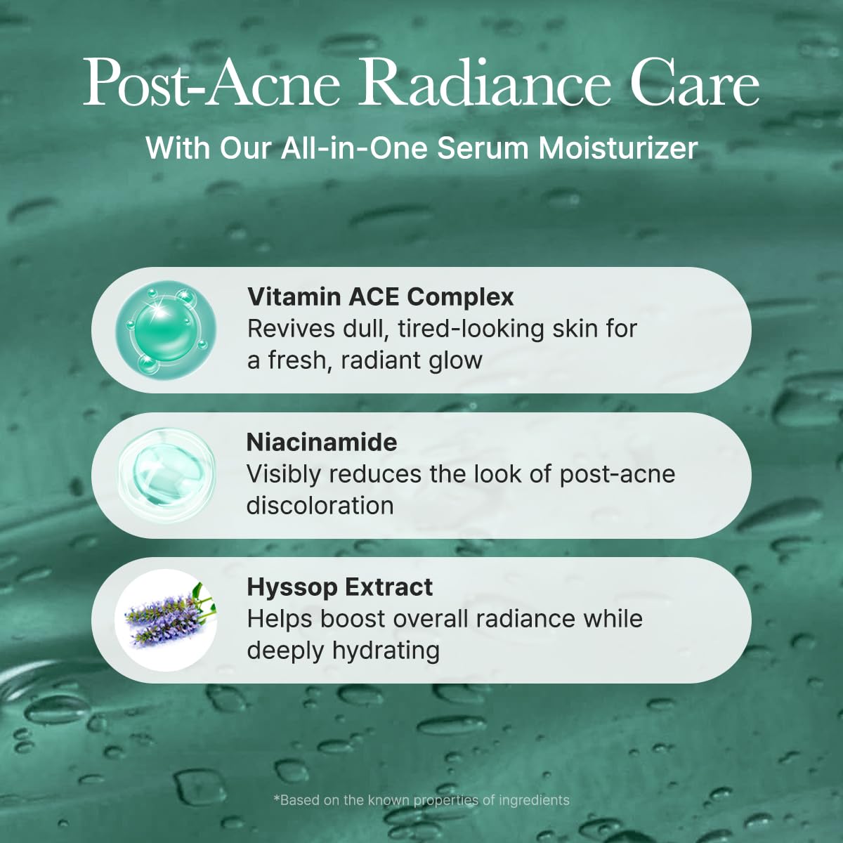 Arencia Glow Hyssop application-visage-nocturne : routine simple pour une peau douce.