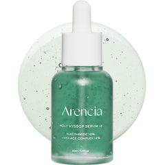 Arencia Hyssop Glow Serum, bote mostrando la presentación, ideal para una hidratación intensa.