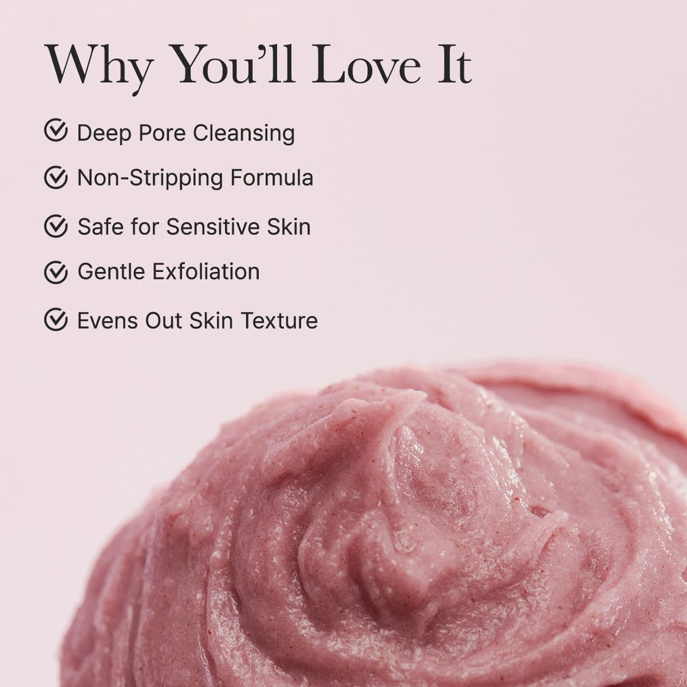 ARENCIA Mousse douce Rosehip Riz Mochi : texture onctueuse prête à être appliquée.