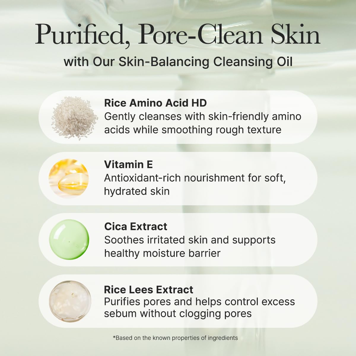 ARENCIA Pore Melt Mochi, ingredientes vegetales y extractos calmantes