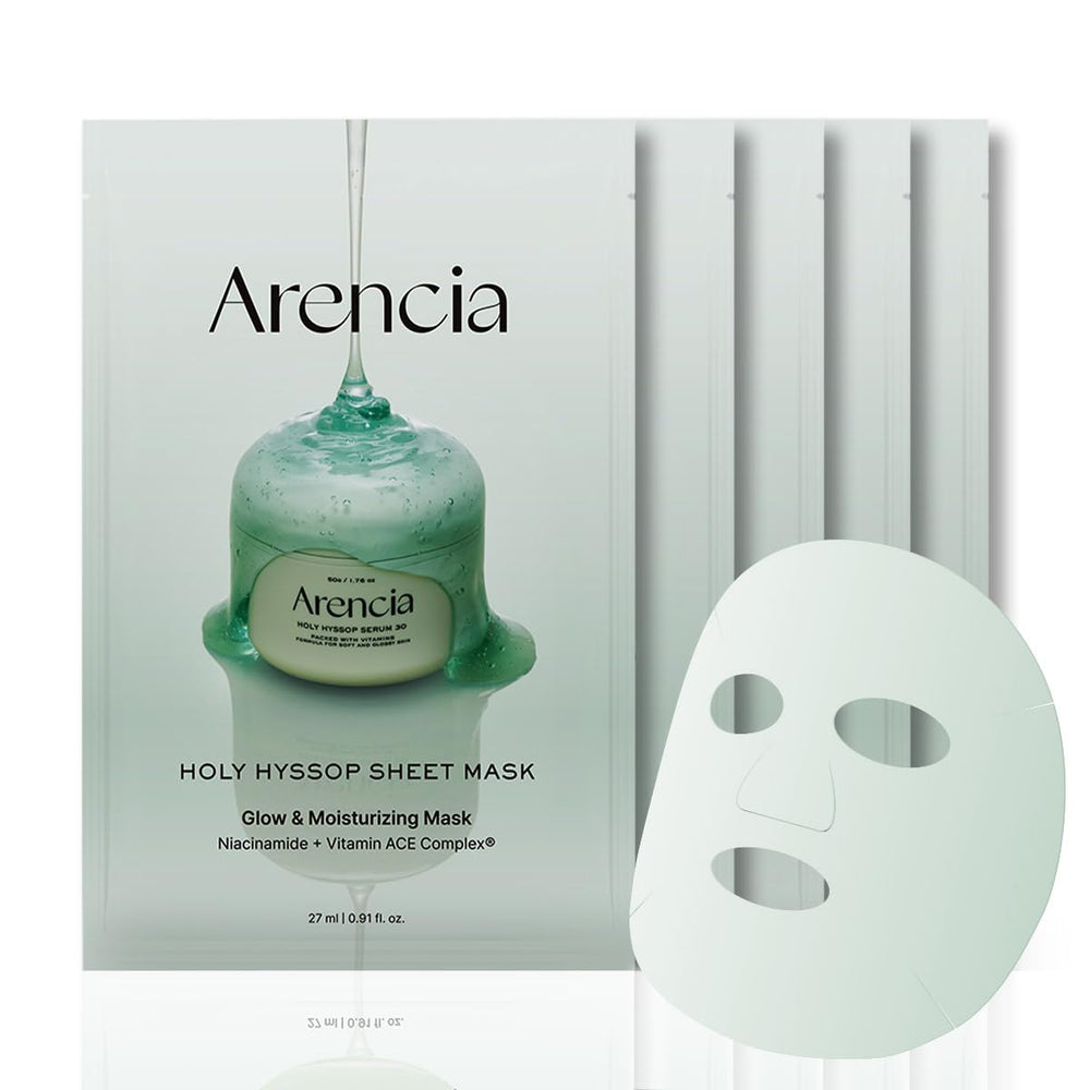 ARENCIA mascarilla de hisopo brillos para hidratación rápida de la piel.
