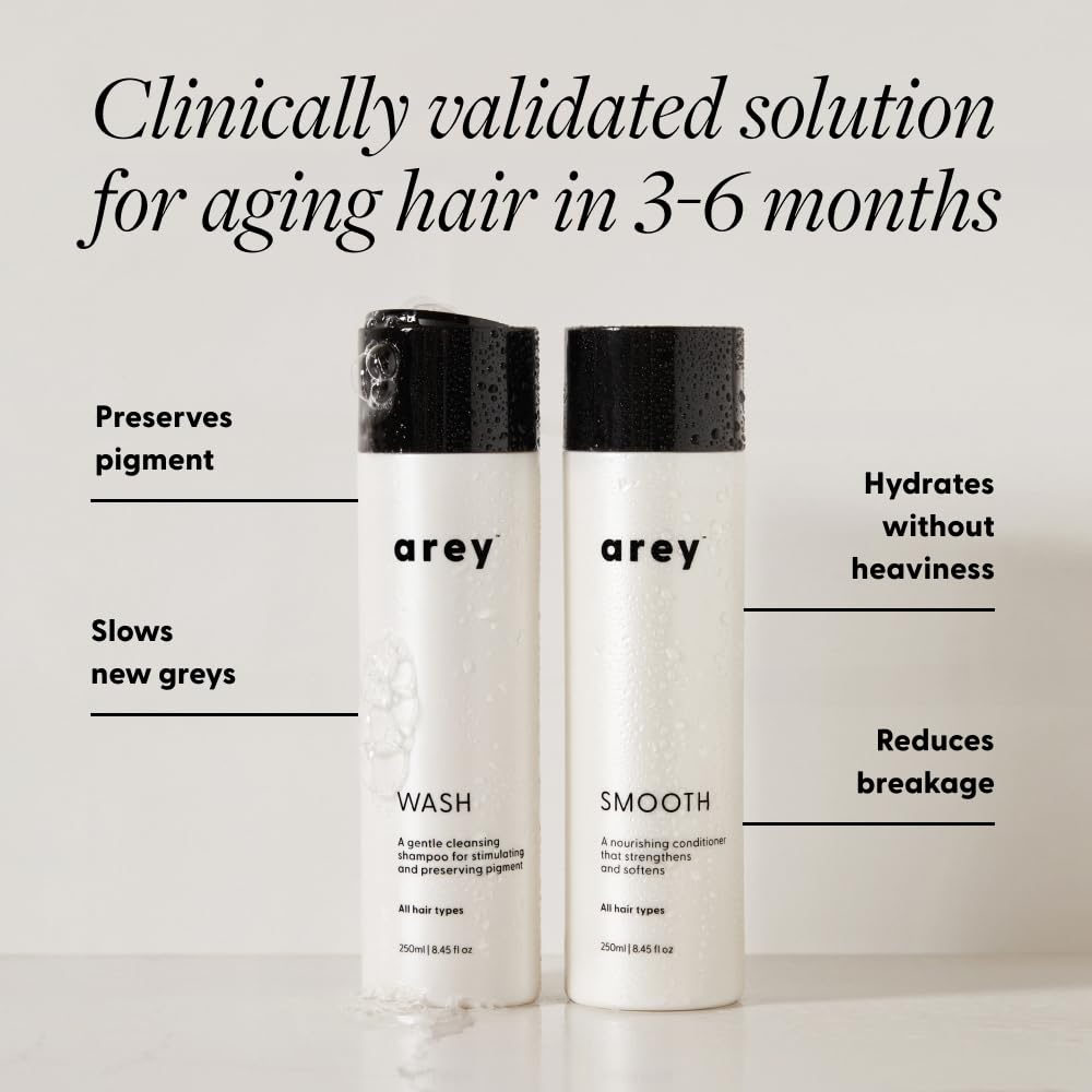 Arey Shower Duo: bouteille conditionneur offrant hydratation et coiffage facile