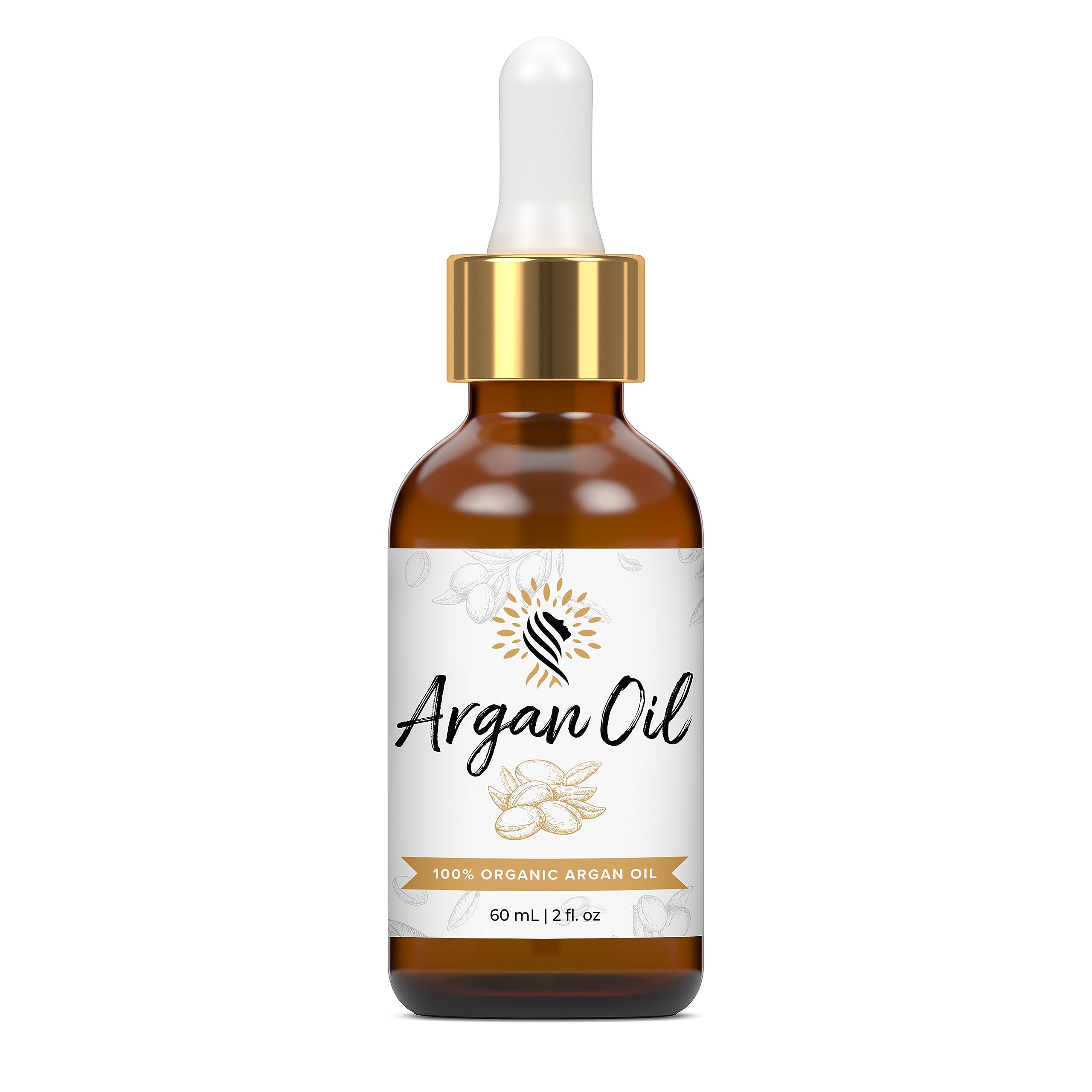 Argan Cosmetics: botella de aceite de argán puro para piel y cabello con hidratación ligera.