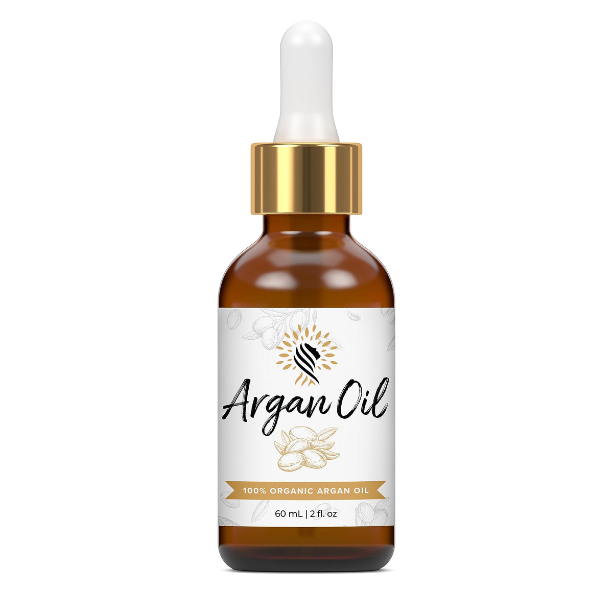 Argan Cosmetics: botella de aceite de argán puro para piel y cabello con hidratación ligera.