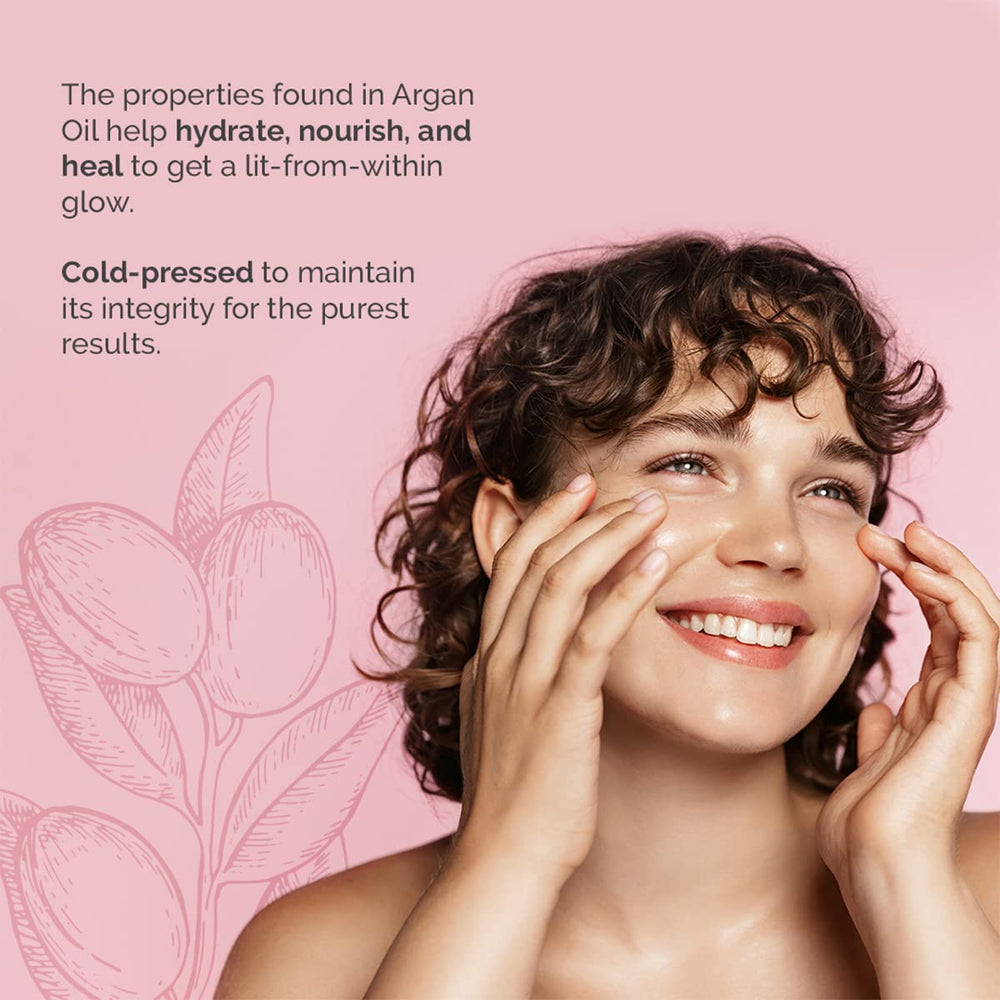 Argan Cosmetics brillo suave en cabello que reduce frizz.