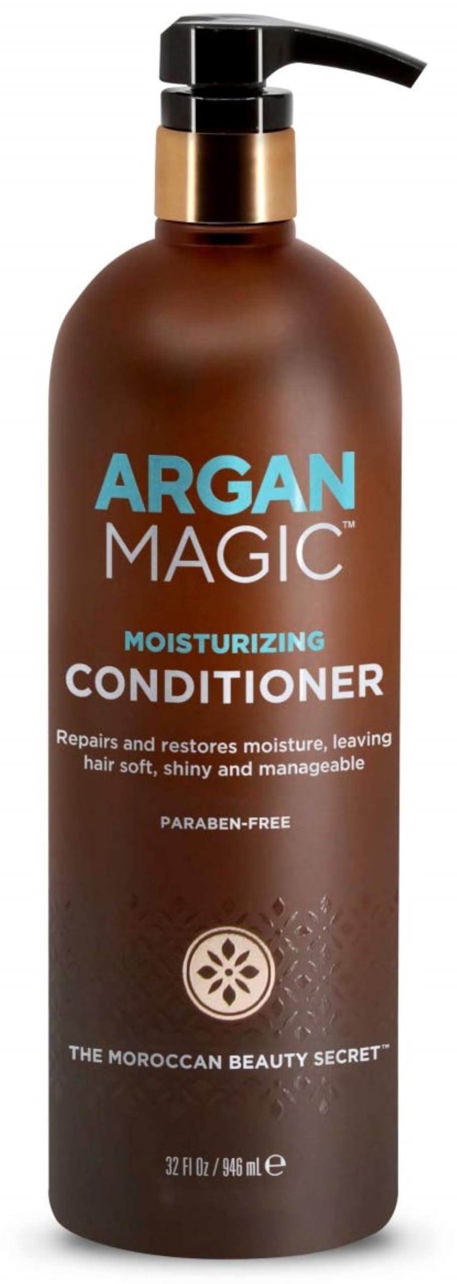 Acondicionador Argan Magic en botella de 32 onzas para nutrición profunda y desenredado suave