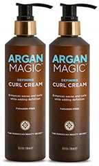 Argan Magic crema definicion rizos en botella para rizos más definidos.