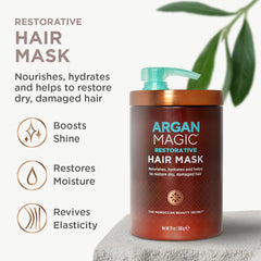 Argan Magic con aceite de argán, cabello suave tras el uso.