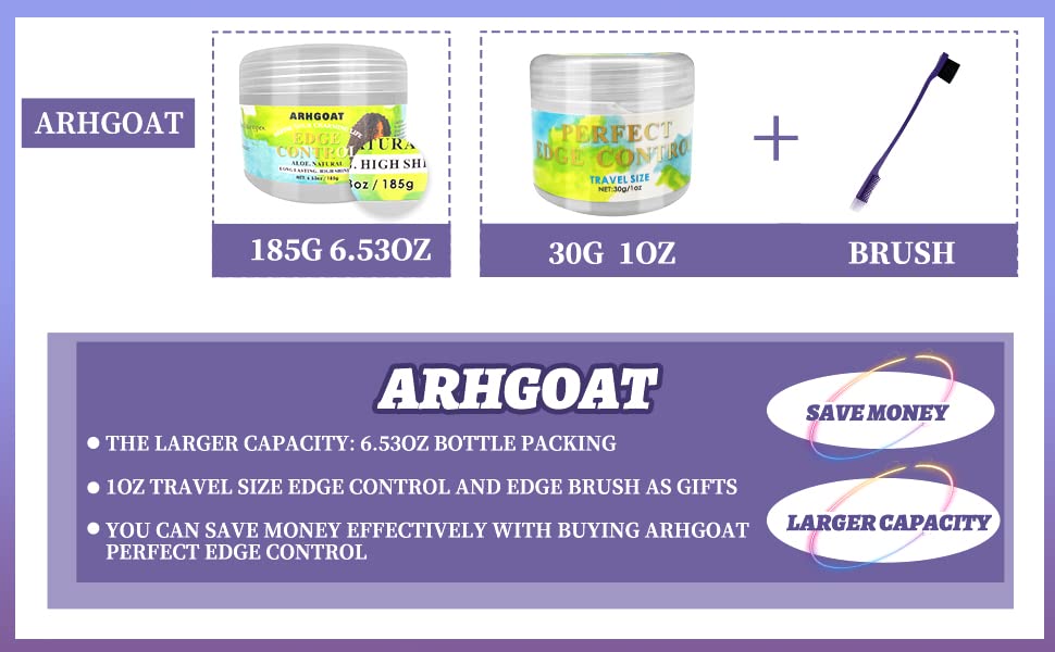 ARHGOAT control de bordes, fijación extrema para estilos apretados.