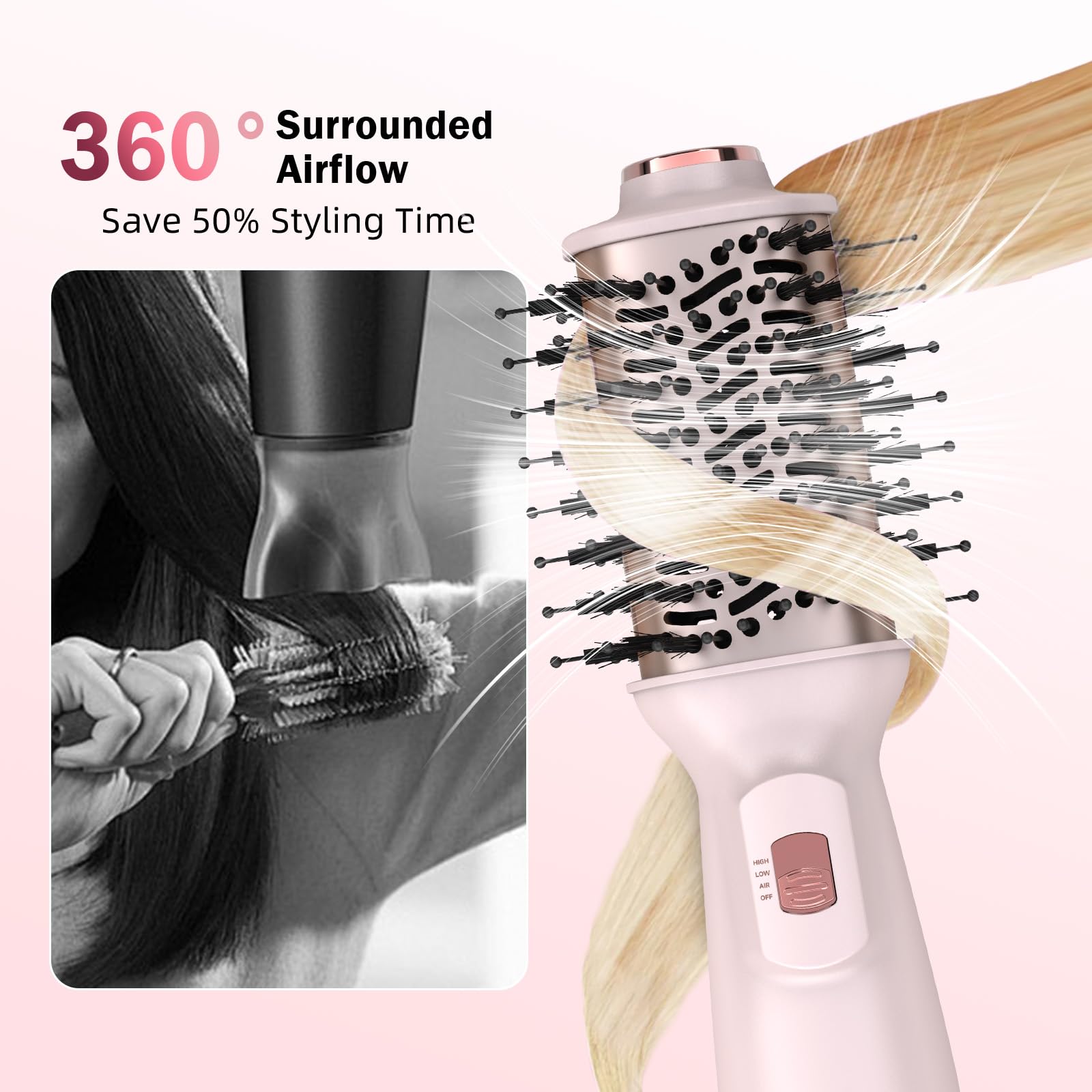 Ariellagou ajustes de calor y velocidad para todo tipo de cabello