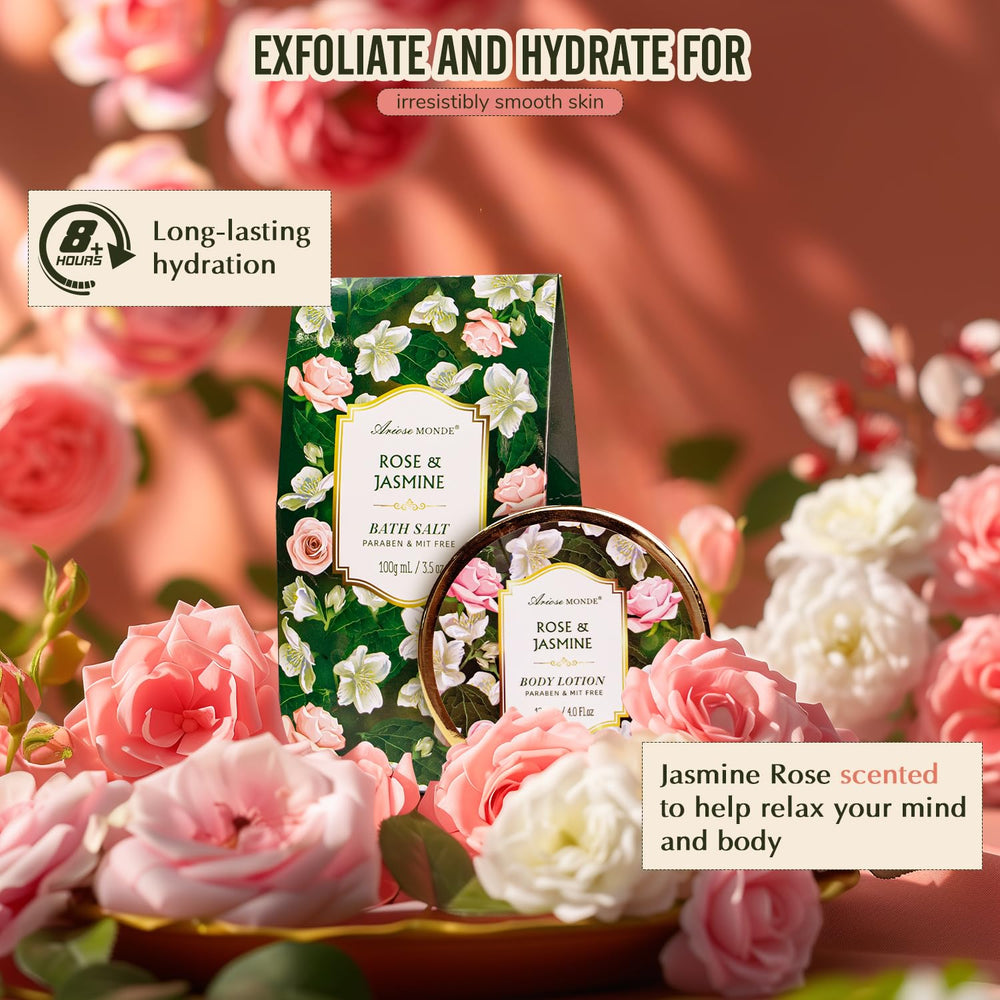 ArioseMonde aceite-corporal rosa-jazmín facilita masajes relajantes