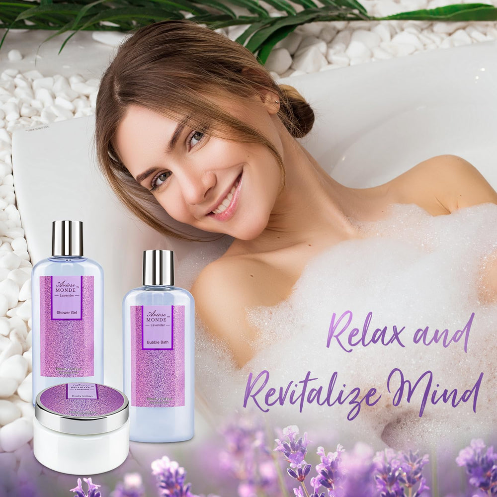 ArioseMonde lavender bubble bath bombs for a luxurious foamy soak.