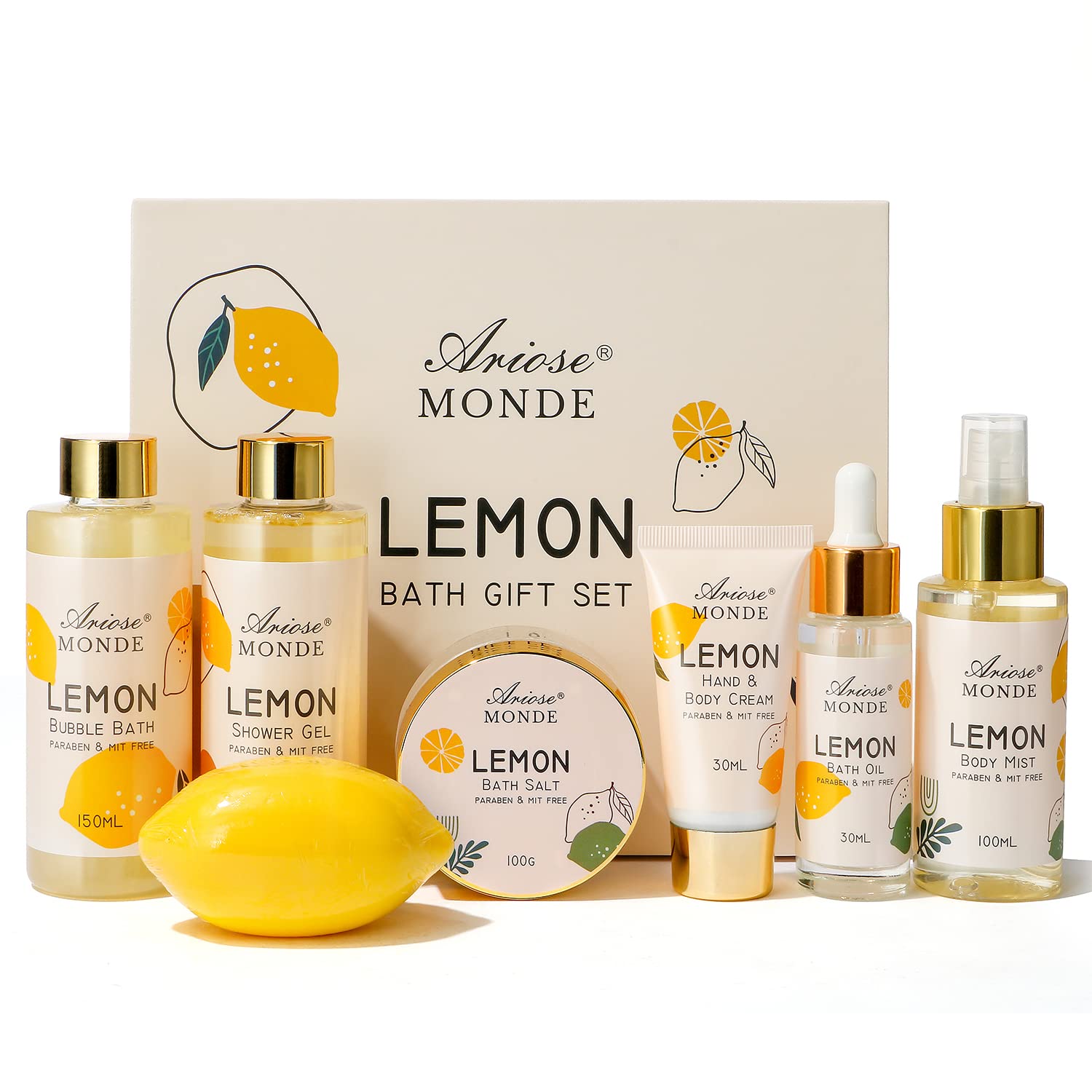 ArioseMonde caja-regalo limón: presentación elegante para sorprender a alguien especial.