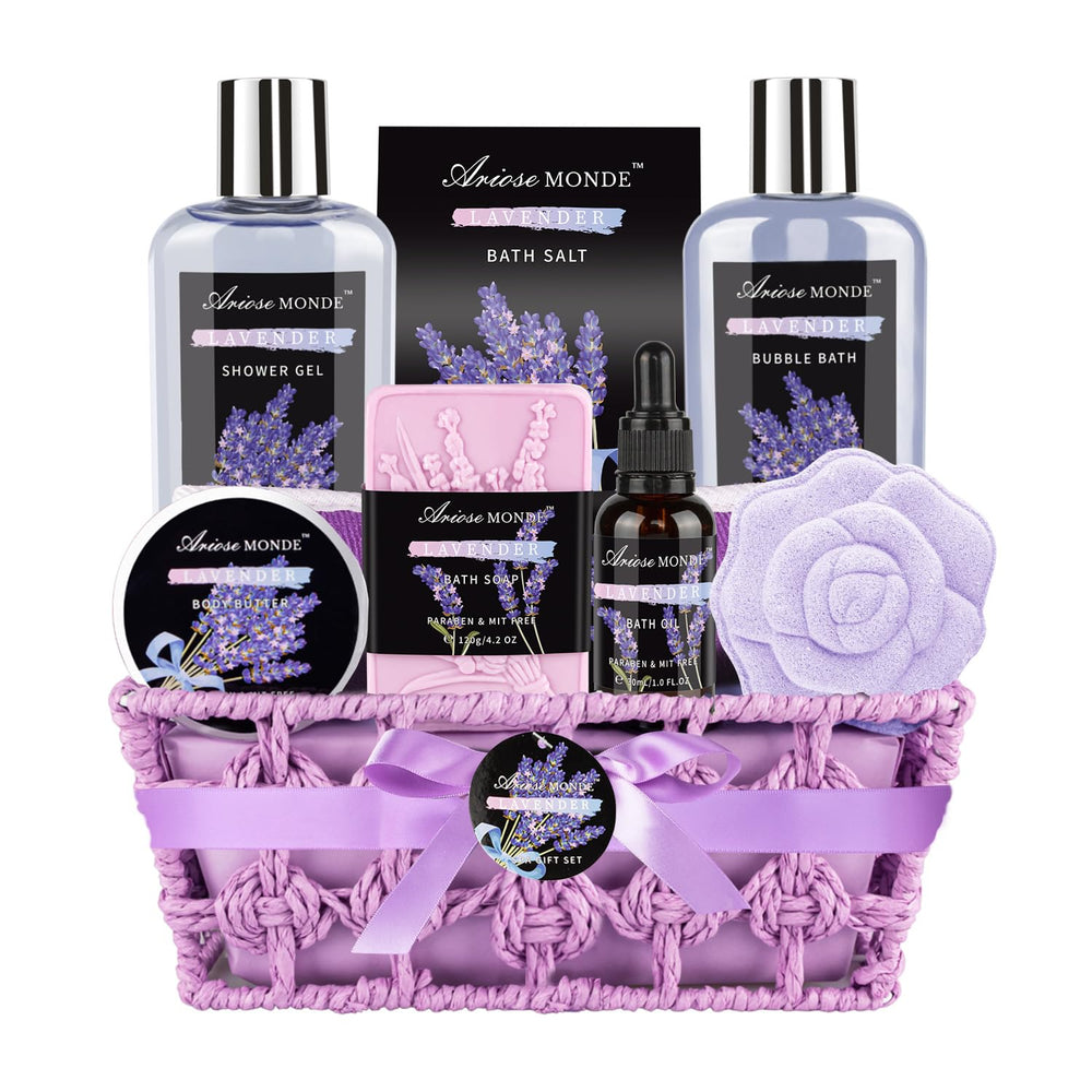 ArioseMonde gel de ducha lavanda para relajación diaria y cuidado suave de la piel.