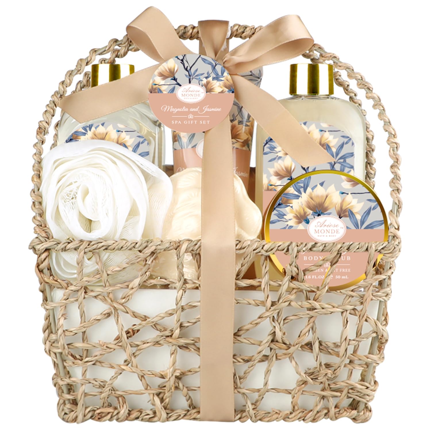 ArioseMonde coffret spa dans un élégant panier cadeau à domicile