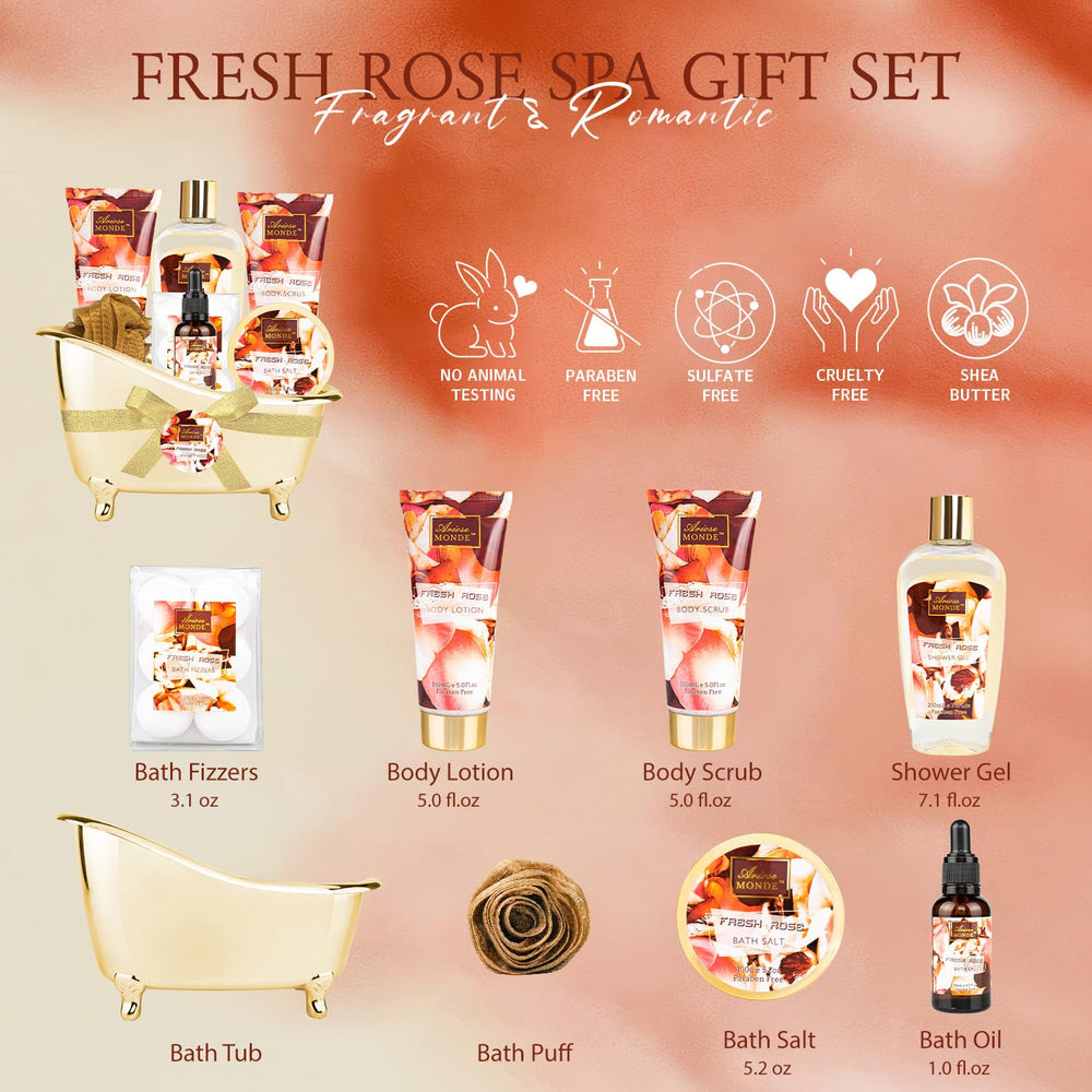 ArioseMonde aceite de baño rosa fresca, nutrición suave para la piel