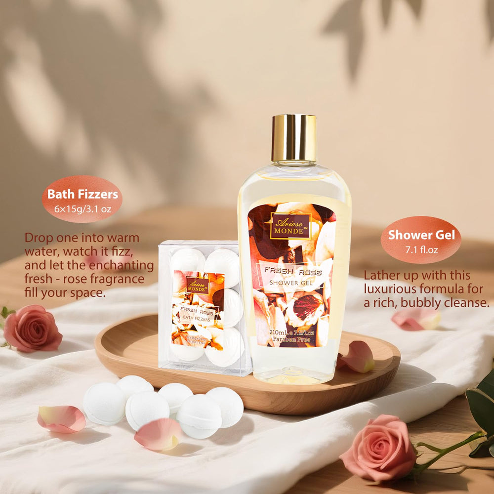 ArioseMonde sal de baño rosa, exfolia suavemente la piel