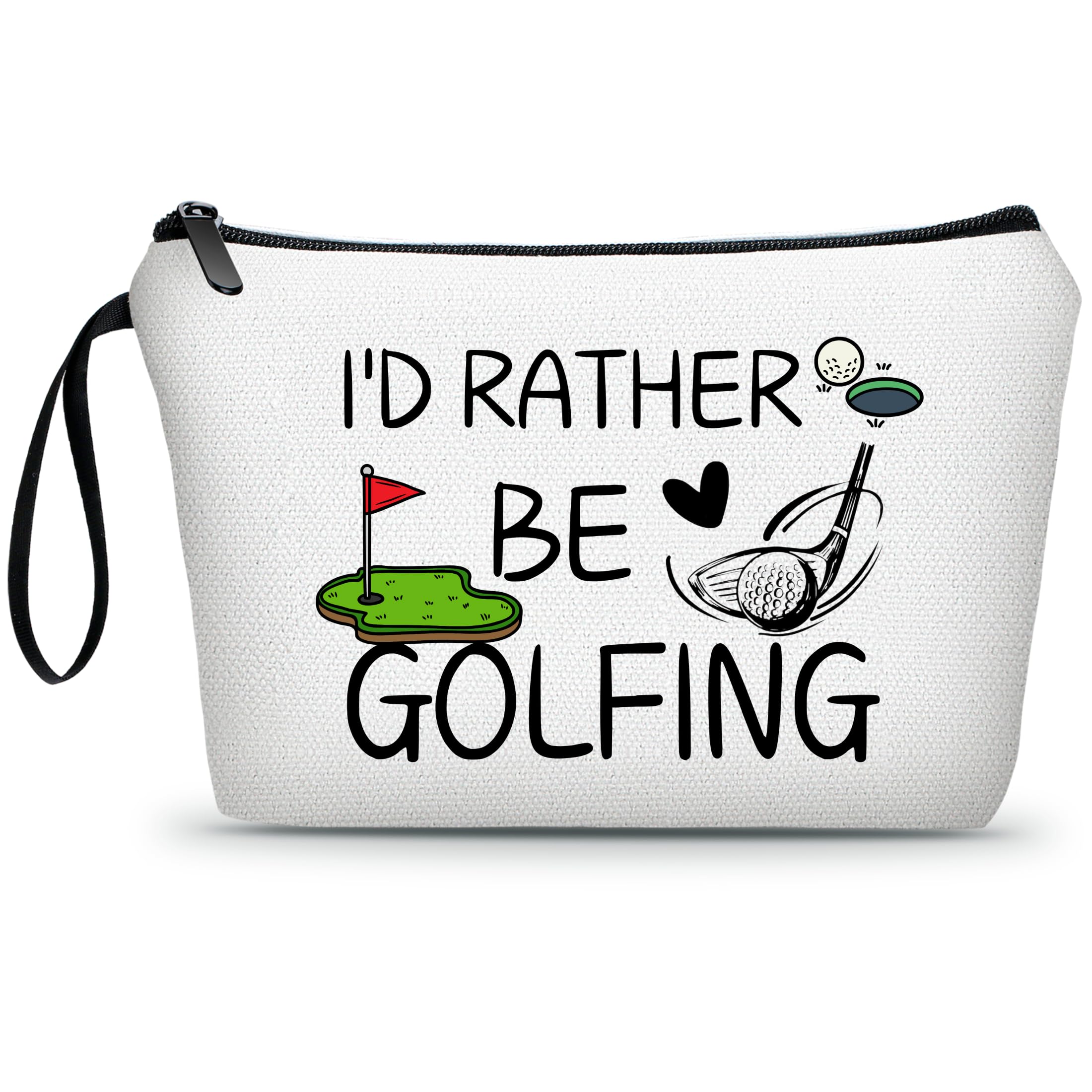 Bolso maquillaje ARIOSEY con golf en ambos lados, regalo ideal para entusiastas.