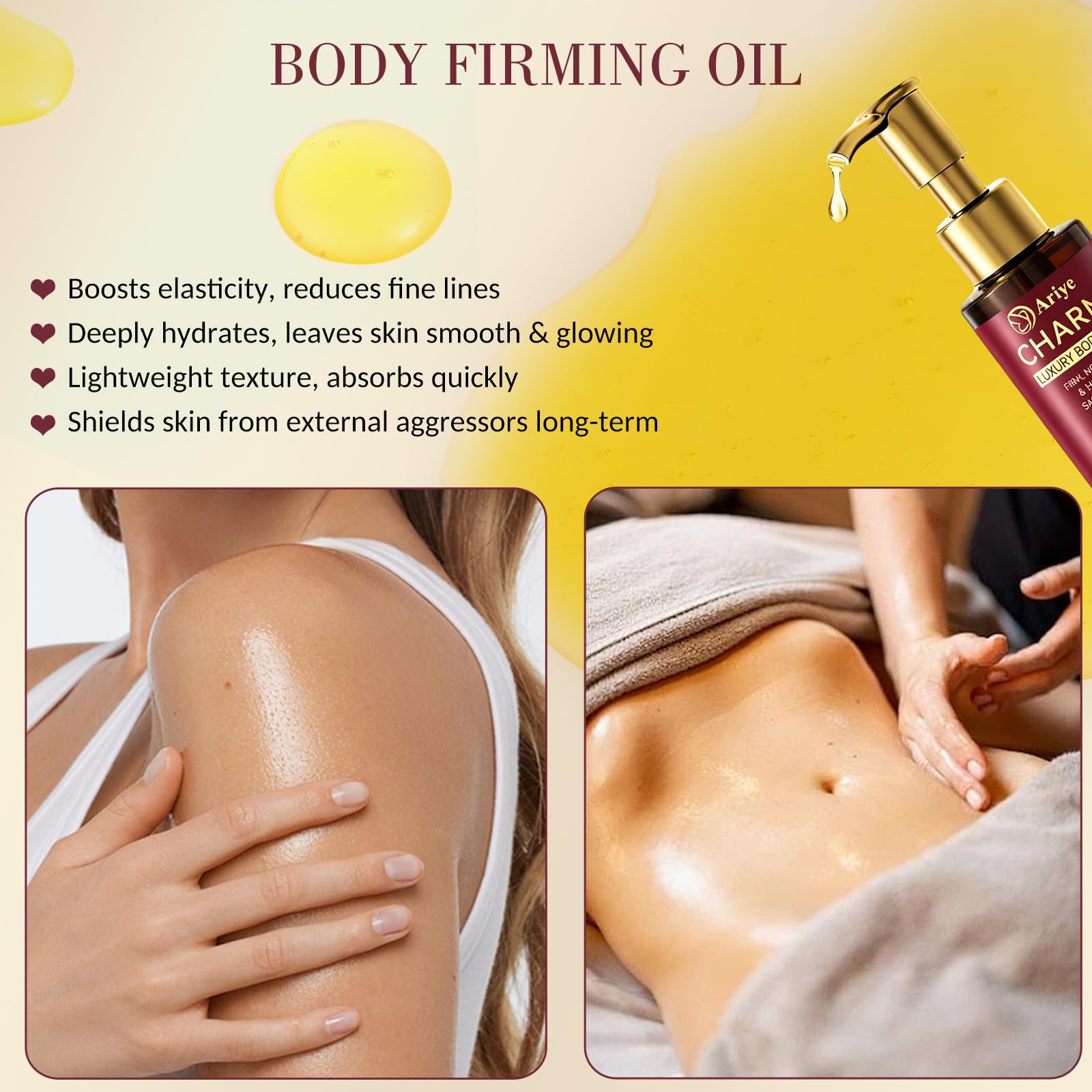 ARIYE after shower routine with non-greasy body oil