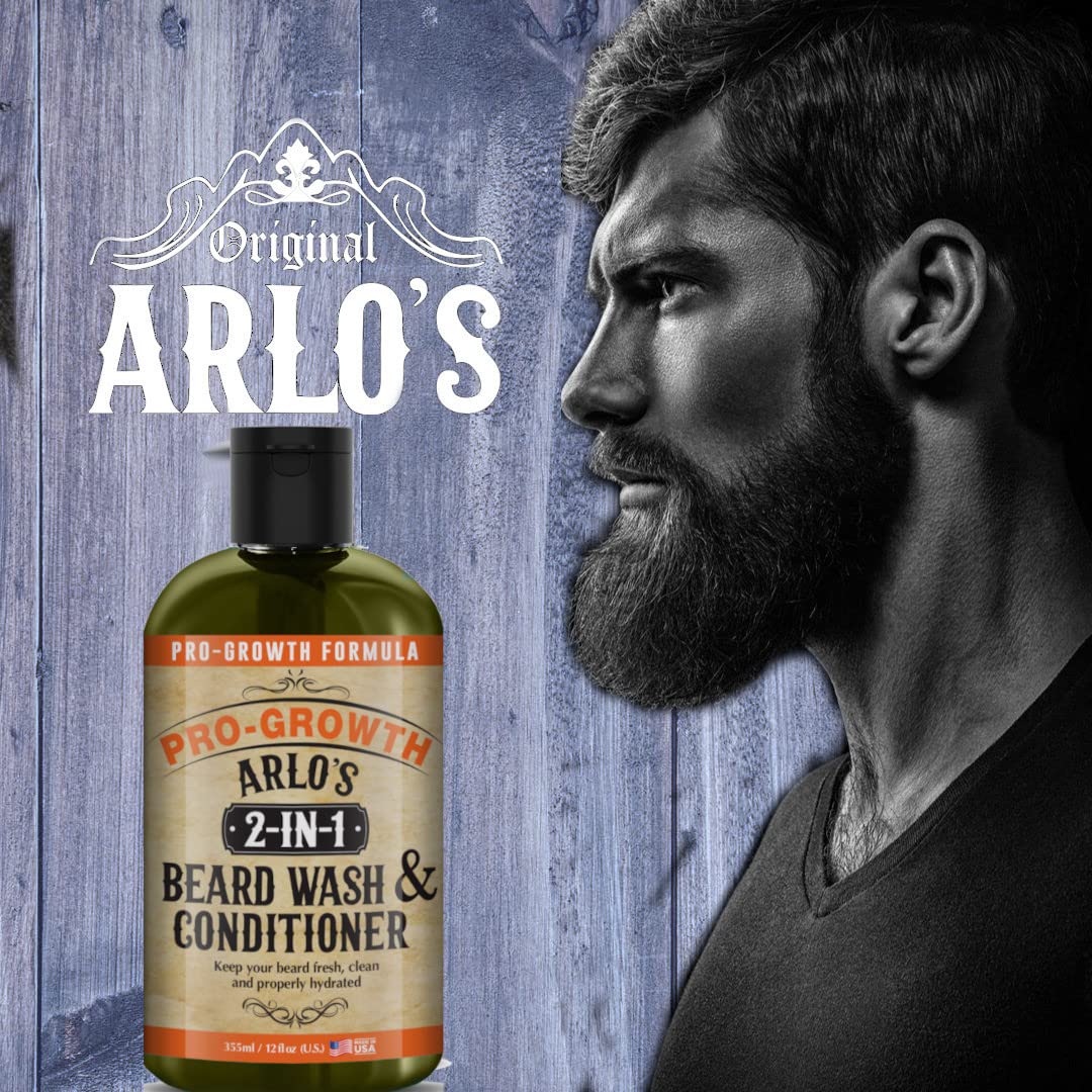 Arlo's dos-en-uno acondicionador-barba suaviza cabello y piel.