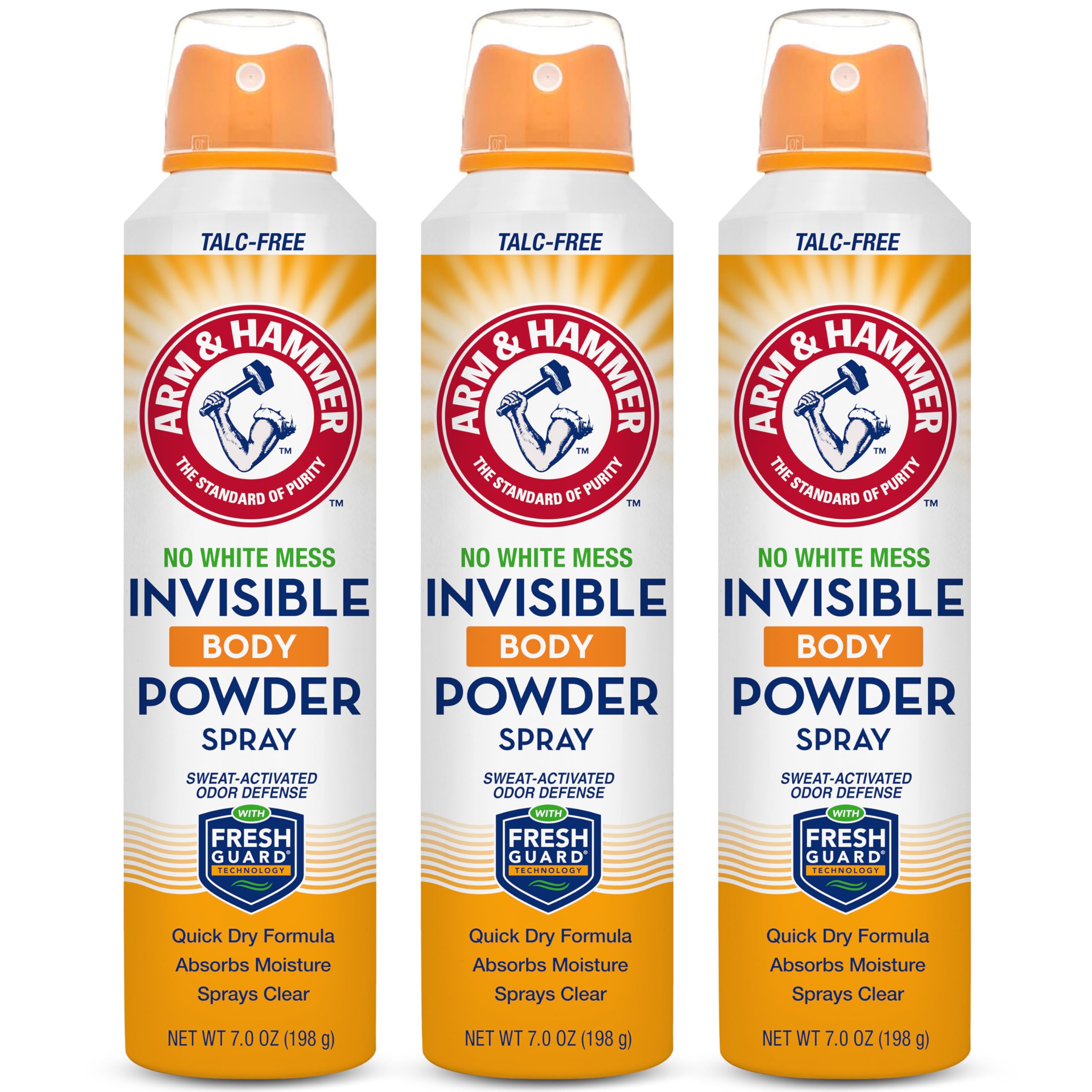Arm & Hammer polvo invisible para cuerpo en aerosol, controla sudor sin manchas