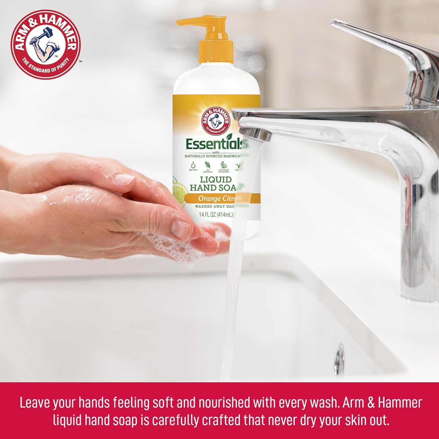 Arm & Hammer rose garden ambiance in bathroom with organic formula