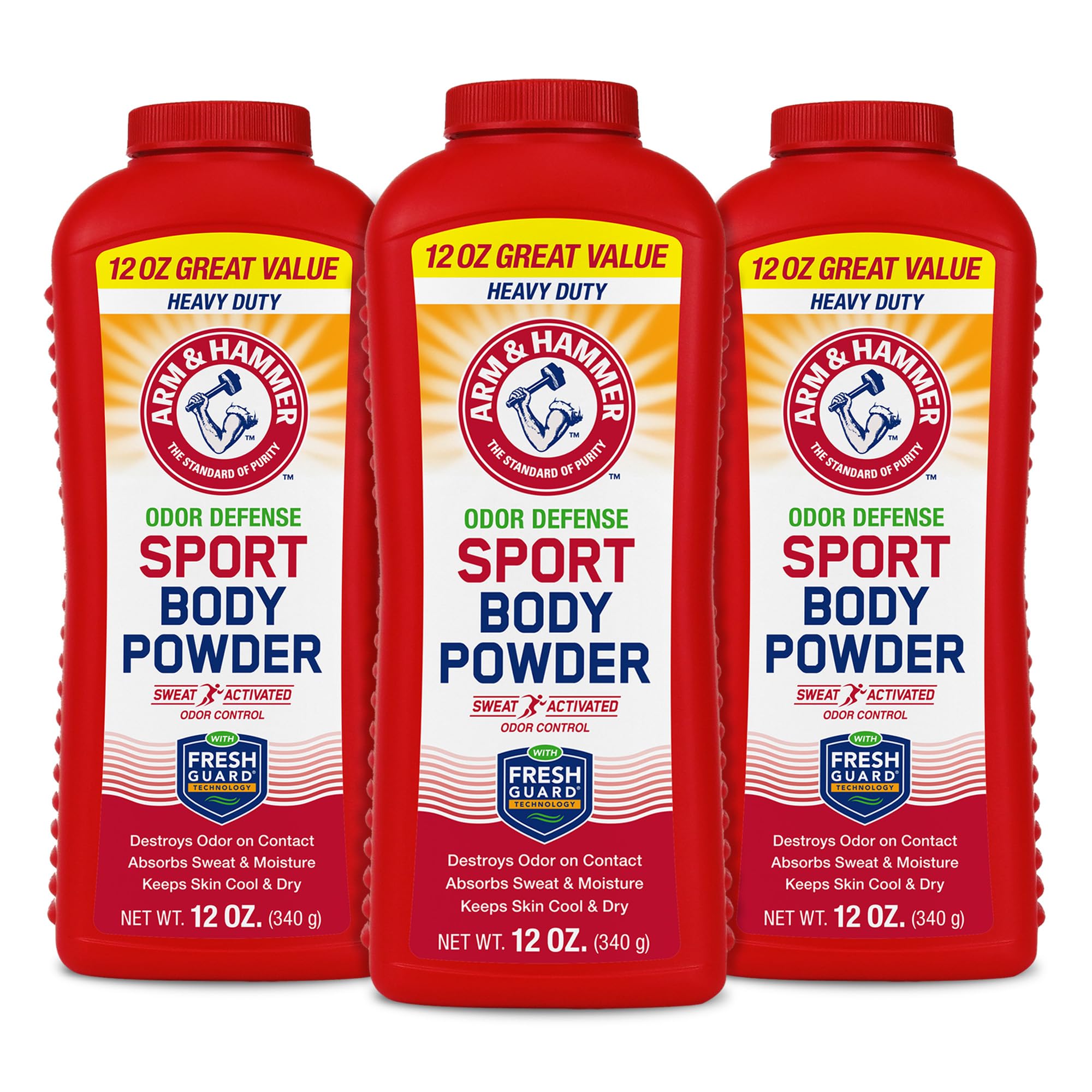 Poudre sportive Arm & Hammer dans la bouteille pour fraîcheur durable durant la journée
