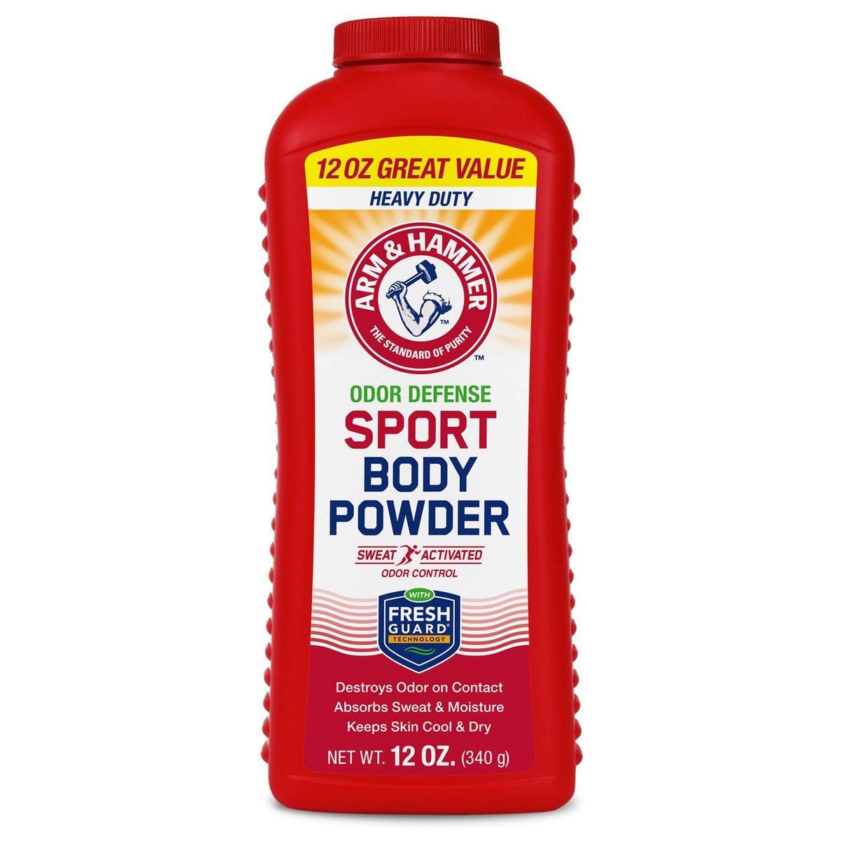 Polvo deportivo Arm & Hammer en botella listo para usar y mantener la piel seca