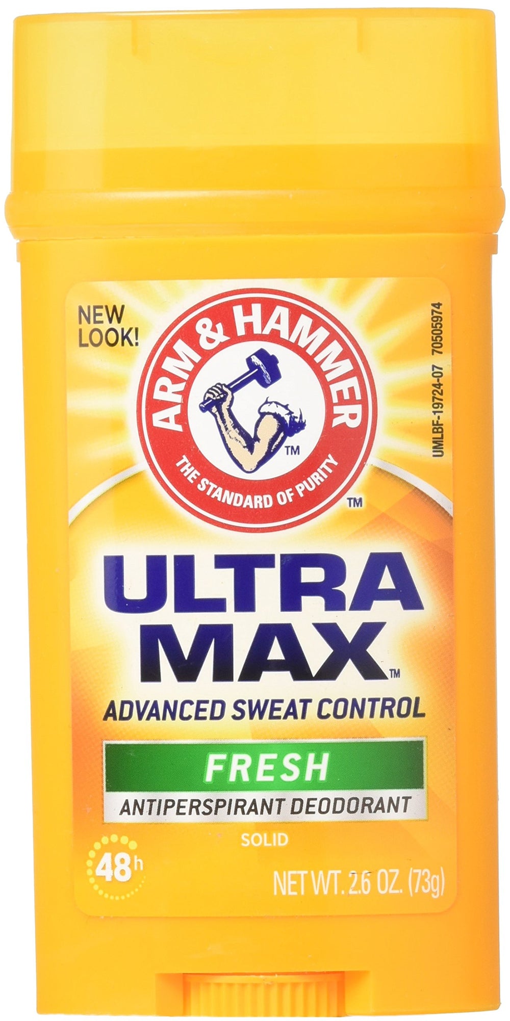 Arm & Hammer Ultra Max desodorante sólido con fragancia fresca para uso diario.