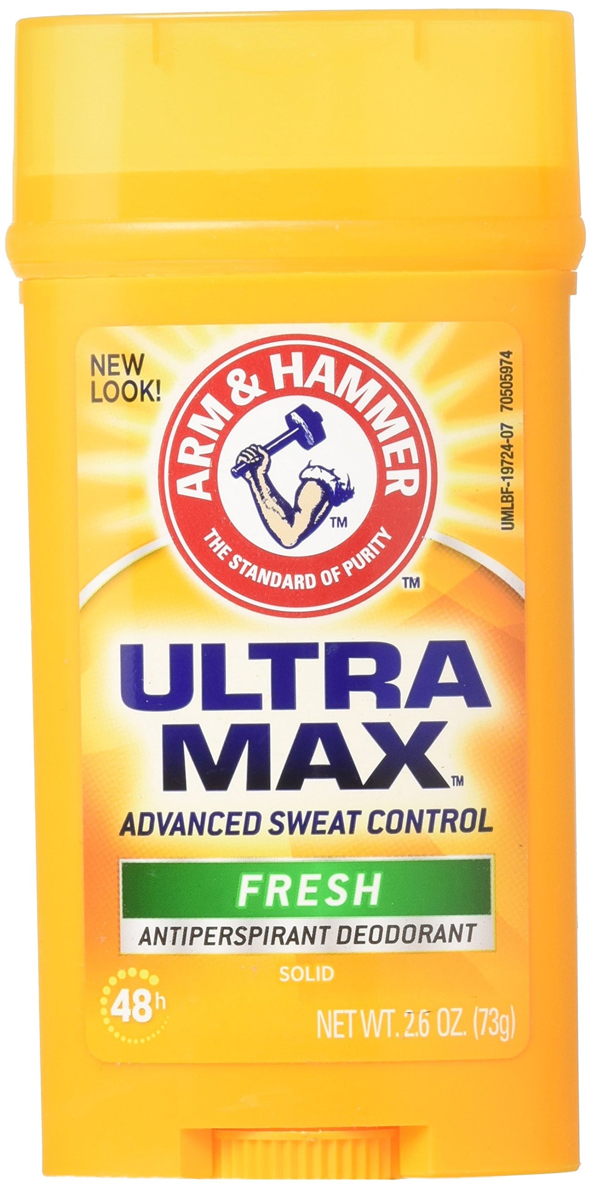 Arm & Hammer Ultra Max desodorante sólido con fragancia fresca para uso diario.