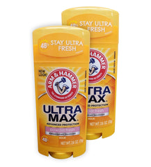 Arm & Hammer Ultramax desodorante invisible en barra, protección de 24 horas.