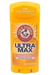 Arm & Hammer Ultramax desodorante sólido invisible en barra ofrece frescura diaria.