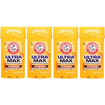Arm & Hammer Ultramax Solid Deodorant Stick offers protection for training sessions.