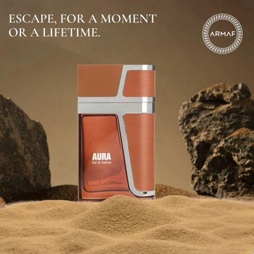 Armaf Aura envase y empaque premium, ideal para regalo o colección.