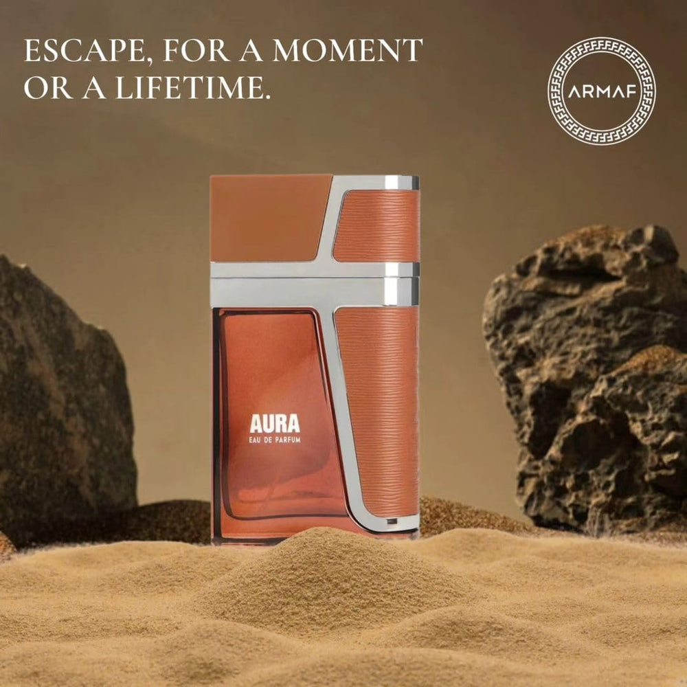 Armaf Aura envase y empaque premium, ideal para regalo o colección.