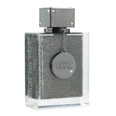 Armaf Club de Nuit Bling frasco detalle muestra acabado lujoso para colección.