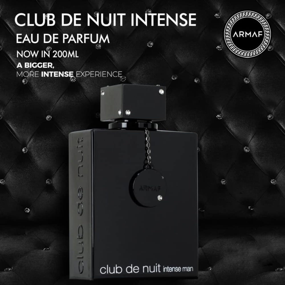 armaf club de nuit intense hombre frasco vista cercana para apreciar su diseño