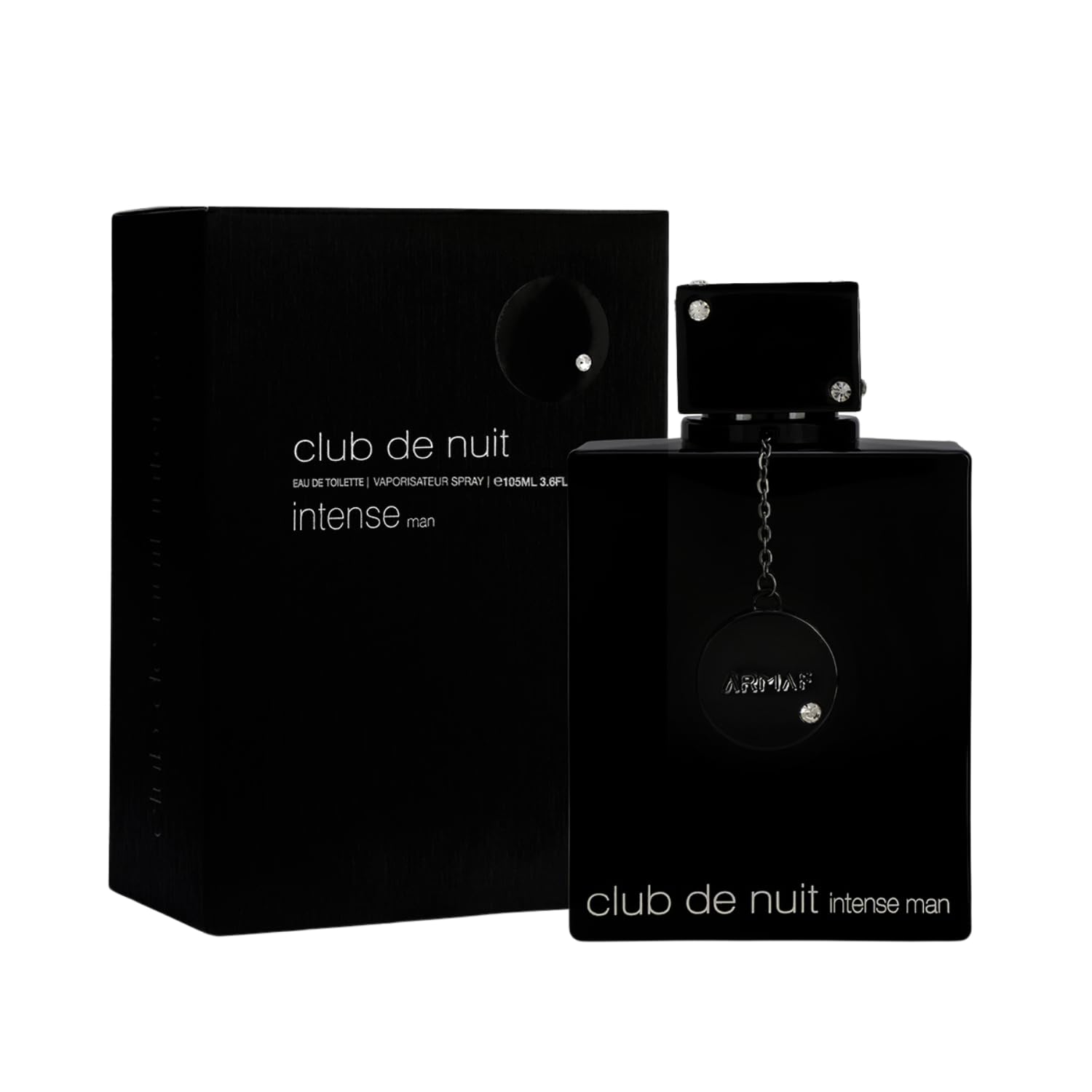 Armaf Club de Nuit Intense Man, botella frontal para una presencia elegante.