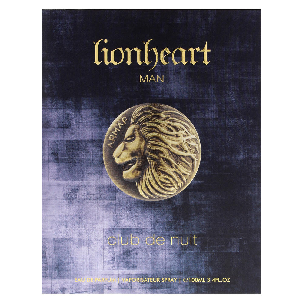 Frasco de Armaf Lion Heart con detalle dorado que sugiere calidad