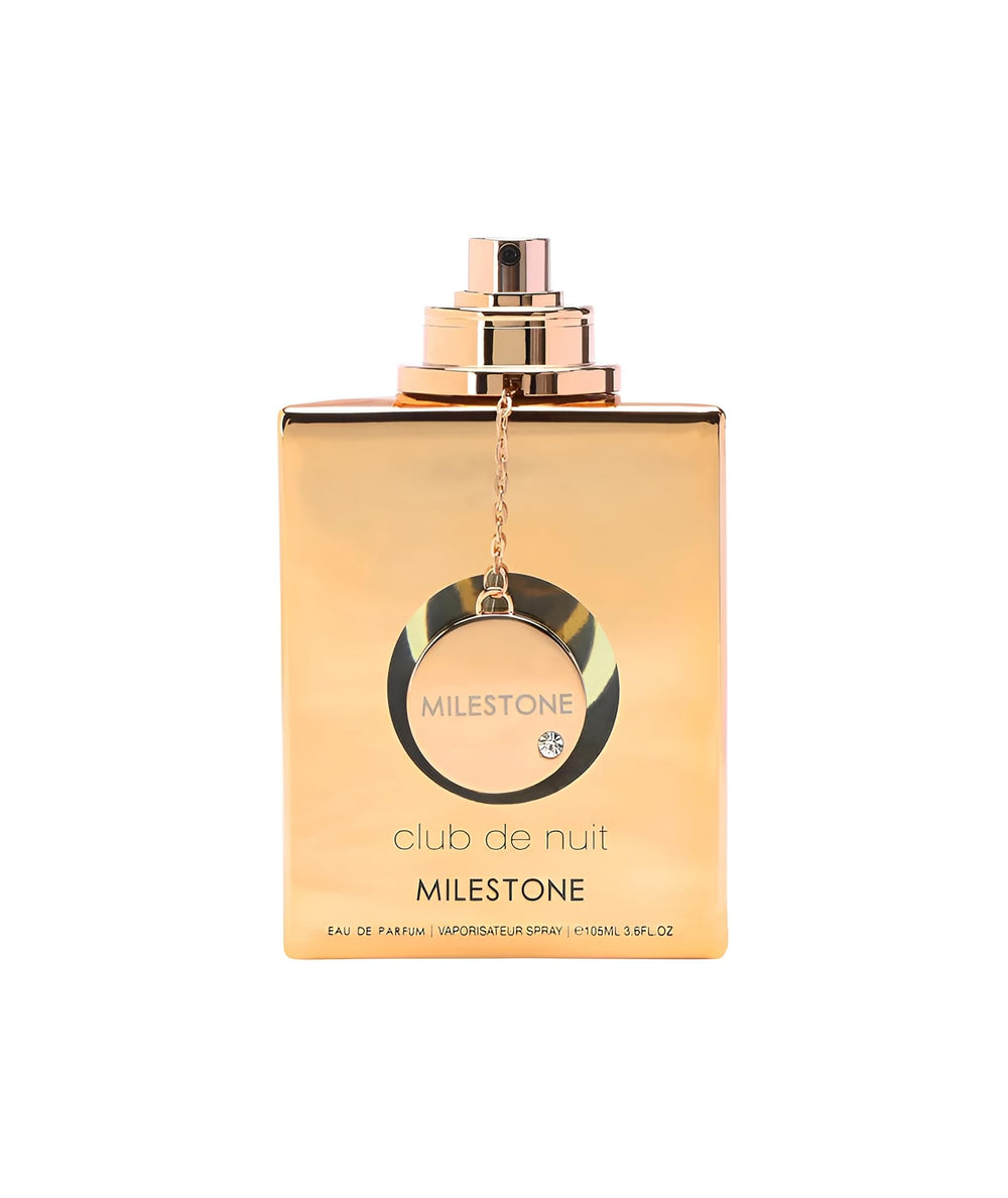 Armaf Club de Nuit Milestone: base de ambroxano y almizcle para fijación equilibrada.