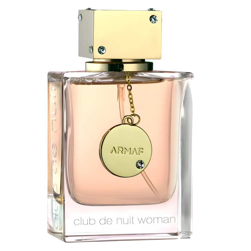 Frasco elegante de Armaf Club De Nuit Mujer, fragancia refinada para noches memorables