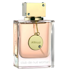 Frasco elegante de Armaf Club De Nuit Mujer, fragancia refinada para noches memorables
